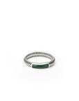 Buddha to Buddha ring 613MA Ben Mini Gemstone Ring Zilver Malachite