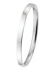 Zilver Wit Bangle Dop 5 mm Vlakke Buis 1001363