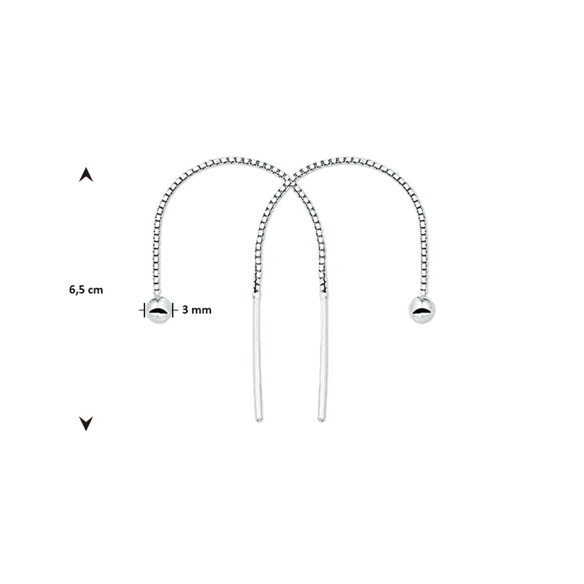 Zilver Doortrekoorbellen 1003127