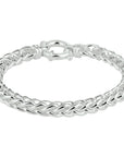 Zilver Wit Armband Vossestaart 6,5 mm Met Groot Springslot 1004582