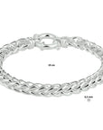 Zilver Wit Armband Vossestaart 6,5 mm Met Groot Springslot 1004582