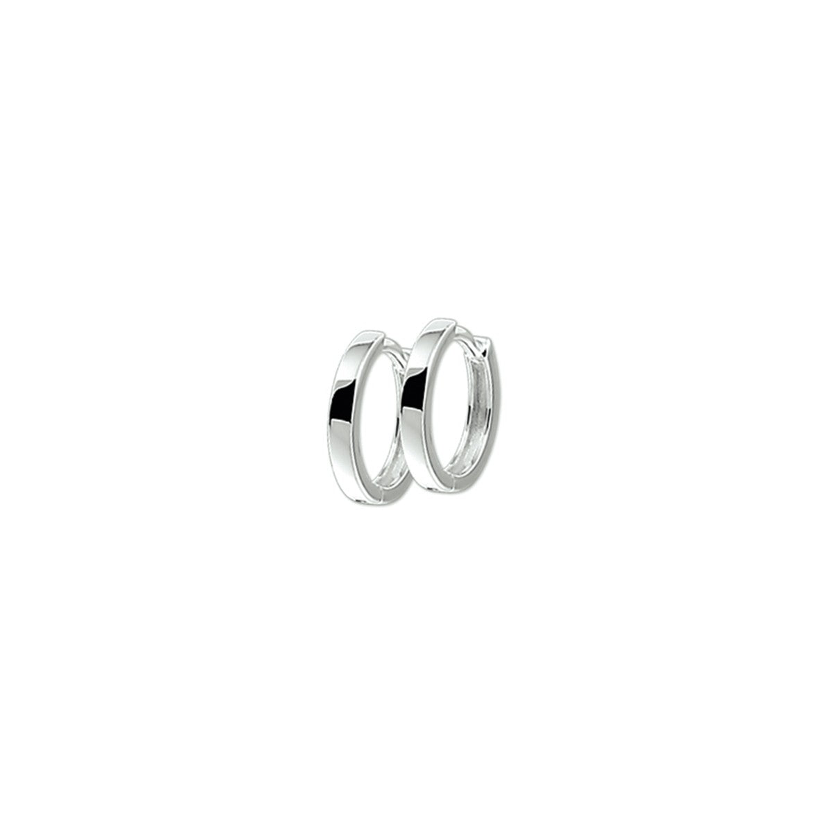 Zilver Klapoorringen 2 MM Vlak 1009796