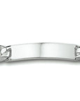 graveerarmband gourmette 6-zijdes geslepen plaat 11 mm zilver wit