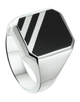 Zilveren Zegelring met onyx - PSN1013992