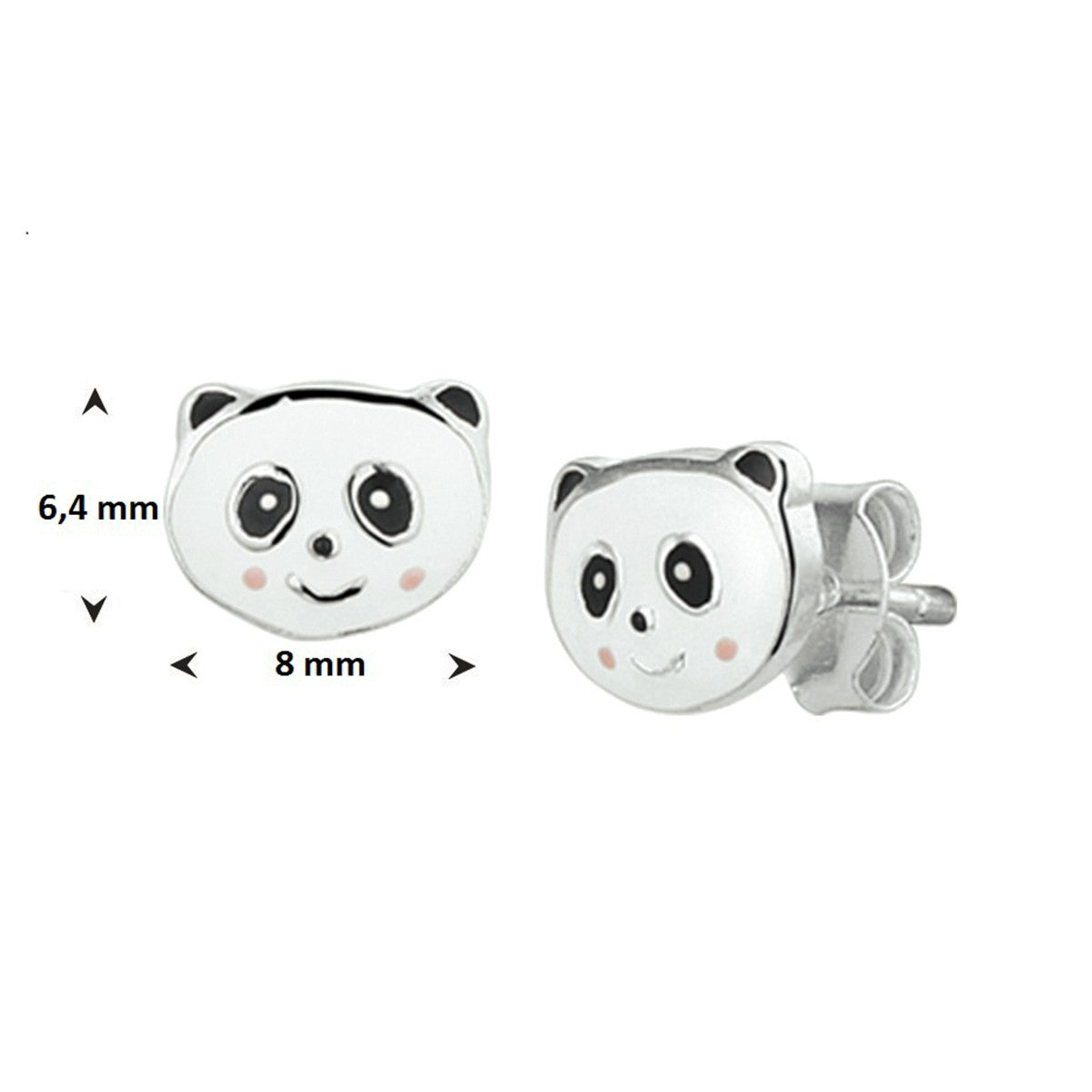 Zilver Oorknoppen Panda 1016152