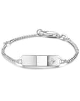 Zilver Wit Graveerarmband Zirkonia Gourmet Plaat 5,0 mm 1019635