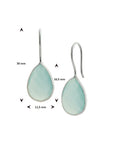 Zilver Oorhangers Chalcedoon Franse Haak 1019931