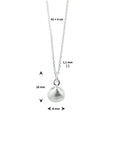 zilver wit collier schelp 41 + 4 cm 1021713