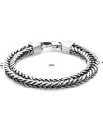 armband oxi vossestaart 9,7 mm zilver geoxideerd