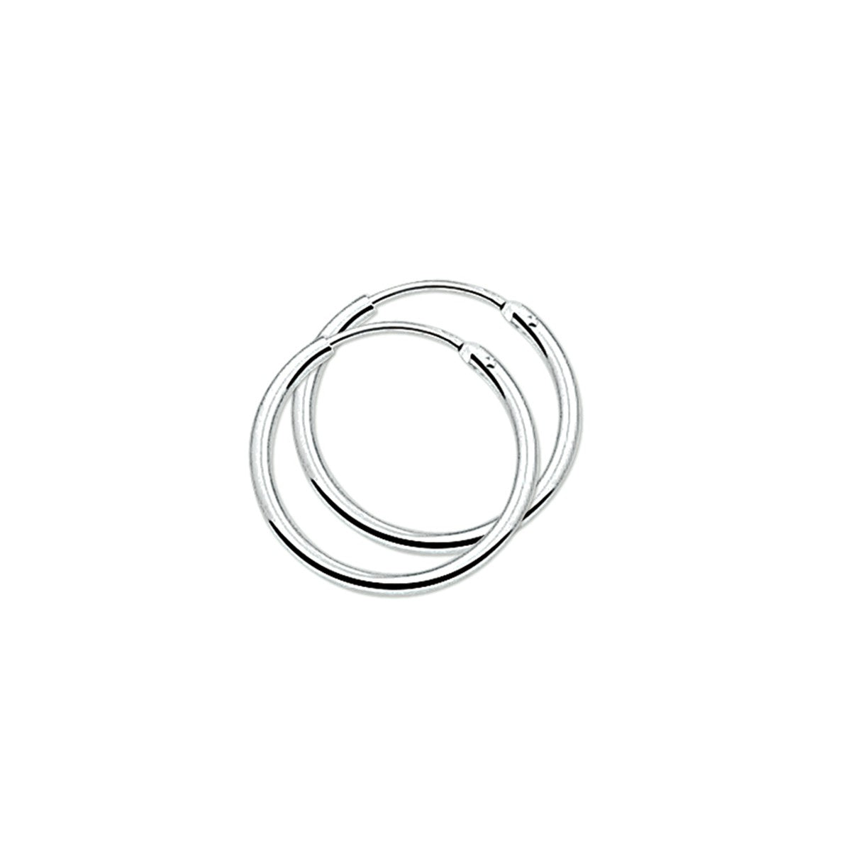 Zilver Gerhodineerd Oorringen 1,7 MM Ronde Buis 1304790