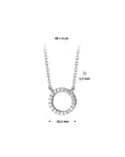 zilver gerhodineerd collier zirkonia 40 + 4 cm 1316980