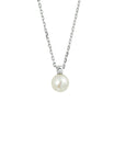 zilver gerhodineerd collier parel 41 + 4 cm 1318368