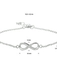 armband infinity zirkonia zilver gerhodineerd