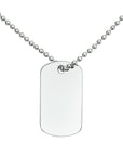 Zilver Gerhodineerd Graveercollier Met Dogtag 1319177