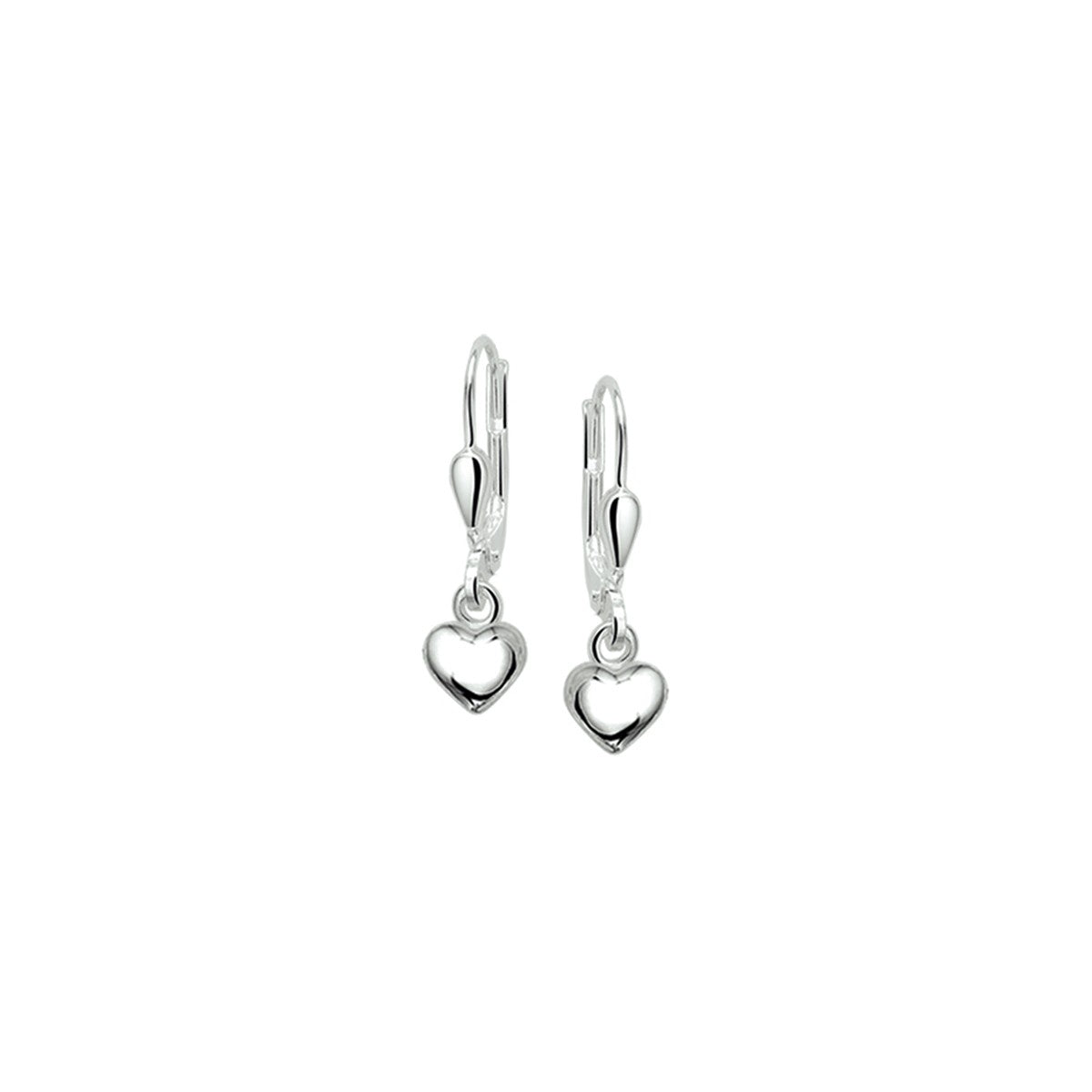 Zilver Gerhodineerd Oorhangers Hart Brisur Haak 1320681