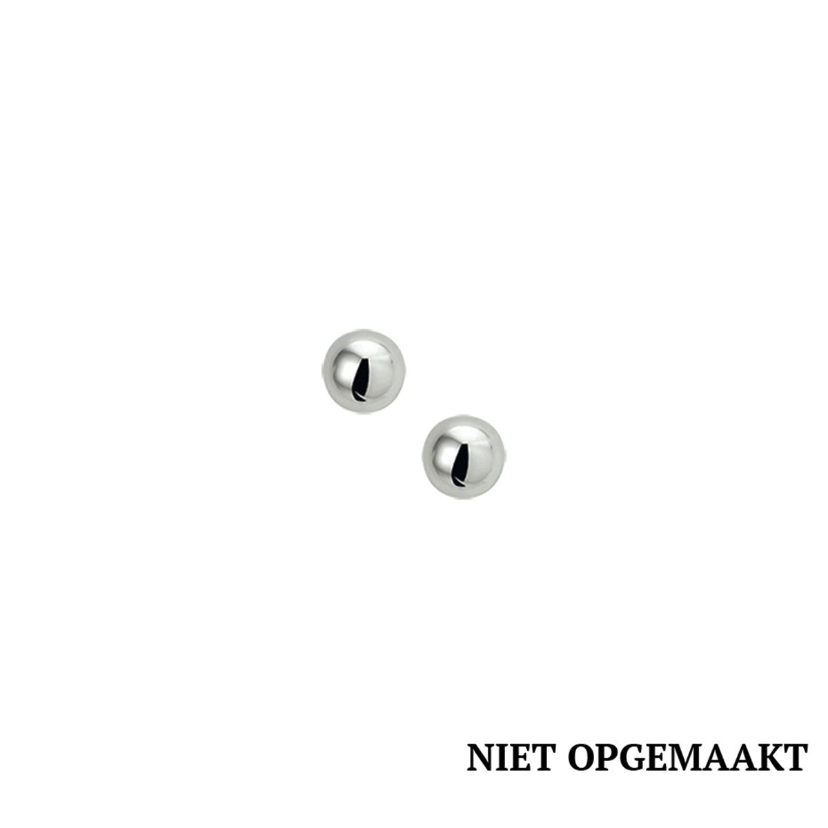 Zilveren Oorknoppen half-bol - PSN1321773