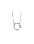 zilver gerhodineerd collier zirkonia 1,1 mm 40 + 4 cm 1322371