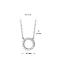 zilver gerhodineerd collier zirkonia 1,1 mm 40 + 4 cm 1322371