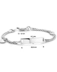 Zilver Gerhodineerd Graveerarmband hart 4,2 mm 11 - 13 cm - PSN1321653