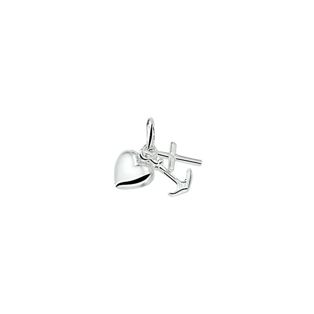 zilver gerhodineerd hanger geloof, hoop en liefde 1323413