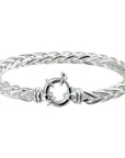 Zilver Gerhodineerd Armband Vossestaart 6,5 Mm 19 Cm Met Groot Springslot 1323658