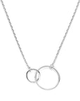 zilver gerhodineerd collier rondjes 41 + 4 cm 1323934