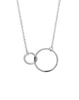 zilver gerhodineerd collier rondjes 41 + 4 cm 1323934