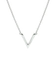 zilver gerhodineerd collier v 41 + 4 cm 1324003