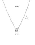 zilver gerhodineerd collier zirkonia 41 + 4 cm 1324171