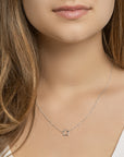 zilver gerhodineerd collier ster 41 + 5 cm 1324190