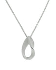 zilver gerhodineerd collier gescratcht poli/mat 45 cm 1324411