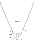 zilver gerhodineerd collier klaver 41 + 4 cm 1324421