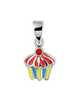 zilver gerhodineerd hanger cupcake 1324753