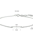 Armband balkje 1,2 mm 16 + 2,5 mm - PSN1324916