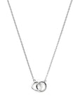 zilver gerhodineerd collier rondjes 40 + 4 cm 1325590