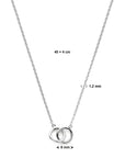 zilver gerhodineerd collier rondjes 40 + 4 cm 1325590