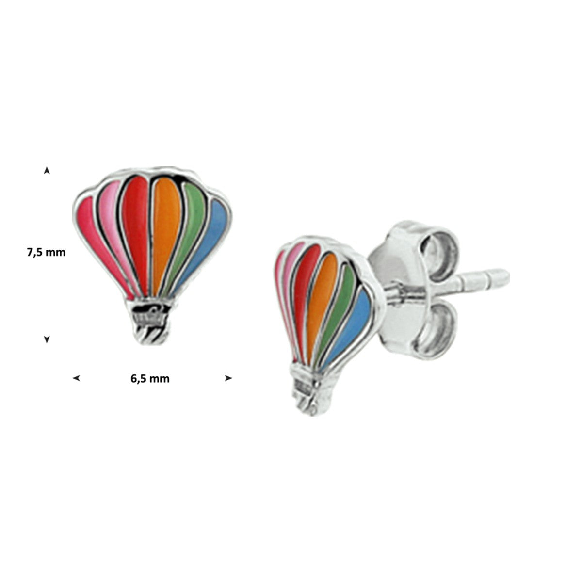 Zilver Gerhodineerd Oorknoppen Luchtballon 1325869