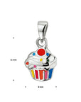 Zilveren hanger cupcake 1325892