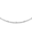 zilver gerhodineerd collier poli/mat zirkonia 3,3 mm 43 cm 1326260