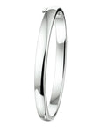 bangle scharnier massief 6 mm zilver gerhodineerd