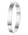 Zilver Gerhodineerd Bangle Scharnier Massief 8 mm 1326299