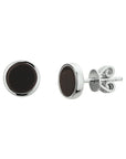 Zilver Gerhodineerd Oorknoppen Onyx 1326610