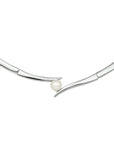 zilver gerhodineerd collier tussenstuk parel 42 + 3 cm 1326621