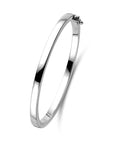 Zilver Gerhodineerd Bangle Vlak Scharnier Massief 4,0 mm 1327003