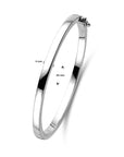 bangle vlak scharnier massief 4,0 mm zilver gerhodineerd