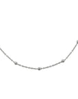 zilver gerhodineerd collier bolletjes 1,2 mm 40 + 4 cm 1327014