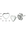 Zilver Gerhodineerd Oorknoppen Hart 1327344