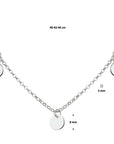 zilver gerhodineerd collier rondjes 40 - 42 - 44 cm 1327737