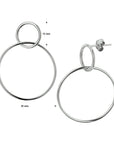 Zilver Gerhodineerd Oorhangers Rondjes 1327793