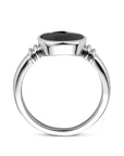 Gerhodineerd Zilver Ring Onyx 1328739